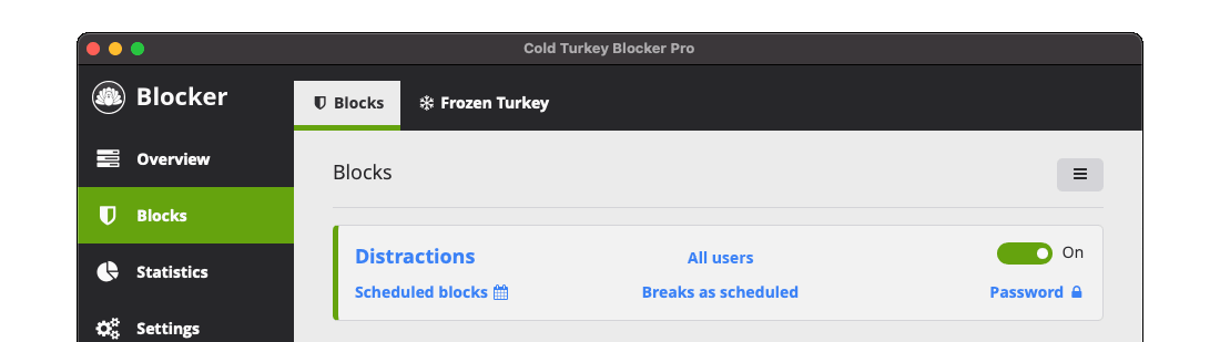 Cold Turkey Blocker screenshot