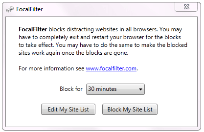Screenshot of FocalFilter